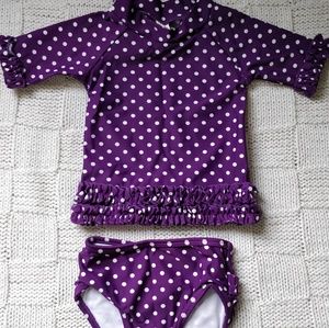 Ruffle Butts Rash Guard Bikini